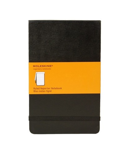 Блокнот Moleskine Reporter, цвет черный, в линейку