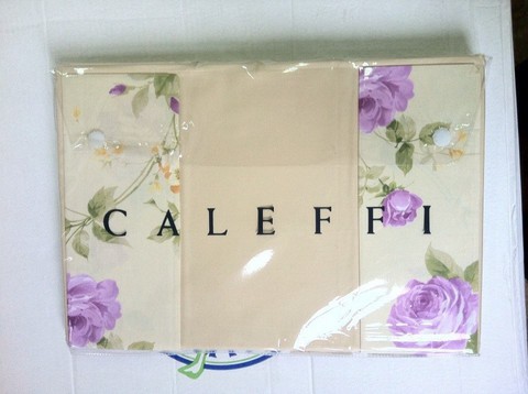 Постельное белье 2 спальное евро макси Caleffi Rose слоновая кость