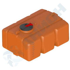 Емкость прямоугольная 2000л с фланцем и откидной крышкой с клапаном Анион 2000 л. горизонтальная (1950x1435x940см;оранжевый) - арт.559545