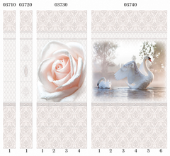 Панель ПВХ фотопечать 3D Panda Дамасский узор 2700х250 мм