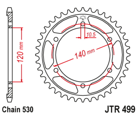 Звезда ведомая JTR499-44