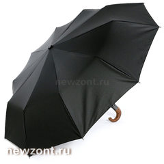 Складной мужской зонт 10 спиц автомат Lamberti черный