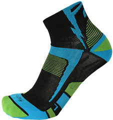 Премиальные носки Mico Odor Zero X-Static Run Light Weight Black-Blue для бега