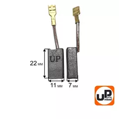 Щетка графитовая UNITED PARTS для эл. инструмента 7х11х22мм (90-1283) 10 штук