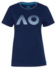 Женская теннисная футболка Australian Open T-Shirt AO Textured Logo - navy