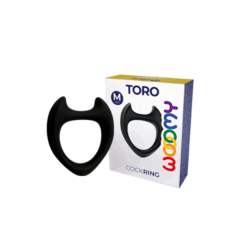 Эрекционное кольцо Toro от Wooomy черное (M)