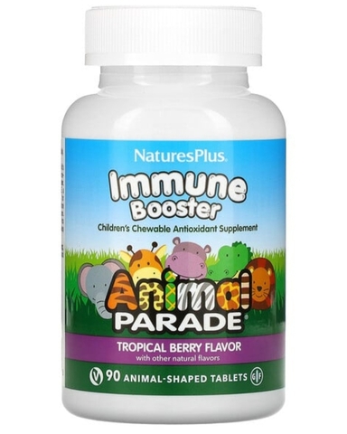 Nature's Plus, Animal Parade, добавка для укрепления иммунитета, вкус тропических ягод, 90 животных