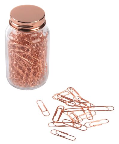 Скрепки для документов в стеклянной банке COPPER CLIP