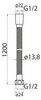 Cezares CZR-FMDC2-120-02 CZR-FMDC2-120-02 Гибкий шланг, длина 1,2 м, исполнение бронза