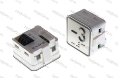 Кнопка (кнопочный модуль) MT42 RUS "-3 Этаж", квадратная, красная подсветка, Брайль.