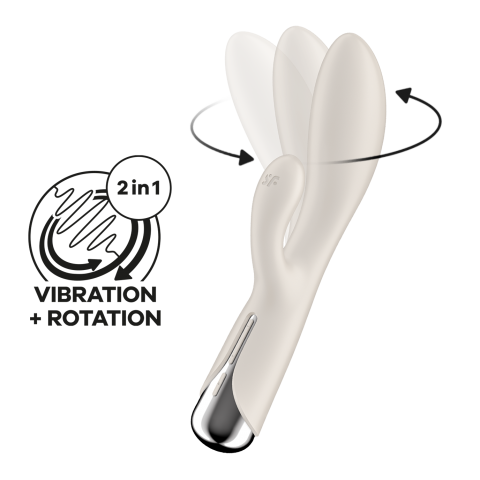 Вибратор-кролик с функцией вращения Satisfyer Spinning Rabbit 1 бежевый
