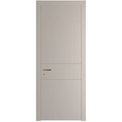 Межкомнатная дверь 45PWB сэнд с латунным молдингом