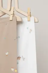 набор брюки для новорожденных  К 400785-2уп/милые животные,веселые гуси