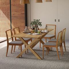 Стол обеденный Уиллис 180х90 см из массива дикого дуба с регулировкой высоты