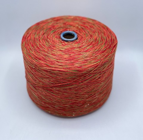 Авторская смотка (пр.Италия) 348м/100гр, Шерсть/Полиамид/Вискоза/Кашемир/Остальный волокна/Меринос/Полиэстер/Металлик(люрекс), цвет-Мандарин, арт.36169