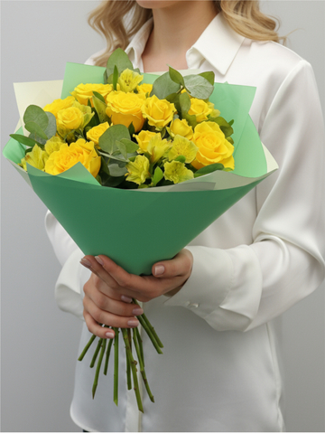 Букет с розами Лучик