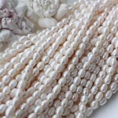 Жемчуг натуральный речной, рис, 8,5-11,3 мм, 1 нить, Ж026