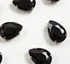 Стразы пришивные стекло в оправе, р. 18 мм, черный