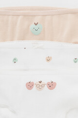 трусы/ уп  для девочки  К 1909-3уп/бежевый,сахар,яблочки