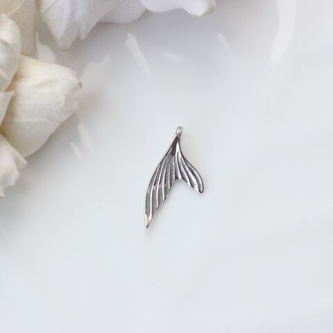 Подвеска Хвост кита мм, родий, П165