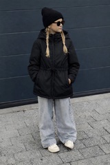 Парка демисезонная для девочки "HN-8" черный