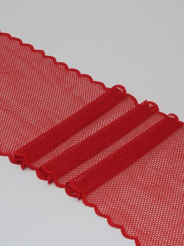 Эластичное кружево красное крупная ячейка ширина 22 см
