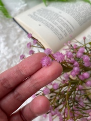 Гипсофила искусственная Сиреневая, высококачественный пластик, на ветке 54 см, набор 2 ветки