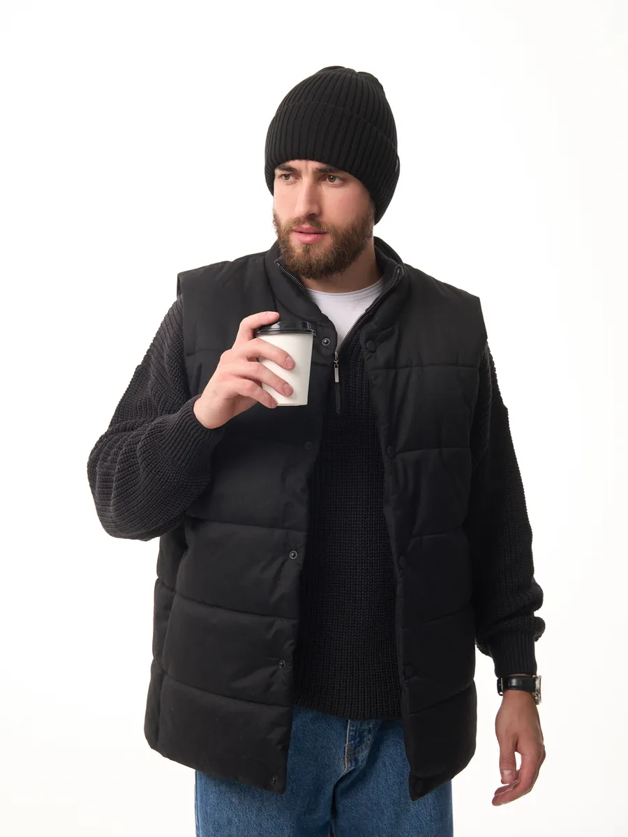 Шапка осенняя бини вязаная зима