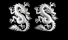 Силиконовый молд № 0282 Китайский дракон правый