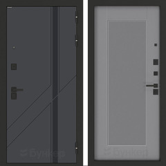 Входная металлическая дверь Бункер БН-12 Веллюто верде 30 Амстрод Серый софт рельеф