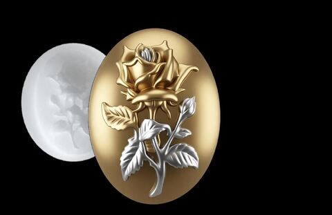 Силиконовый молд камея Роза № 36