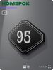 Номерок на дверь квартиры 95, для кабинета, офиса, шильдик 9 х 7 см, черный, Айдентика Технолоджи