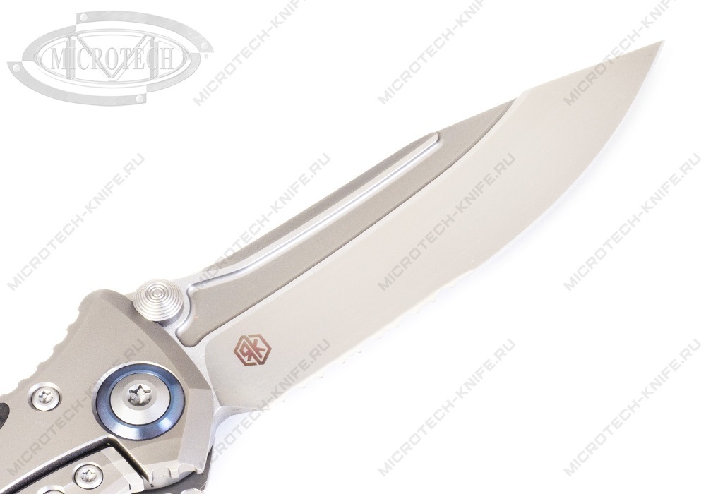 Нож Microtech Socom Bravo 260-8CFTI Single Partially Serrated Blue Collar - фотография 
