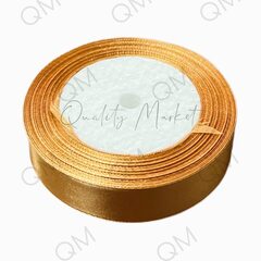 Лента атласная 2 см 25 ярдов (коричневая) №174