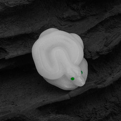 Змея "Мобиус". Белый нефрит