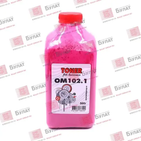 Тонер БУЛАТ OM102.1 для Oki (Пурпурный, банка 500 г)
