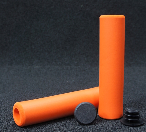 Грипсы для велосипеда силиконовые VLX оранжевые