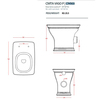 CIV003 03 00 nero Artceram CIVITAS Унитаз напольный, 54х36хh42см, слив в стену, с крепежом, цвет: черный глянцевый