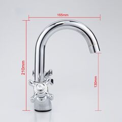 Смеситель для раковины, Frap, с кран-буксой, хром, F1324