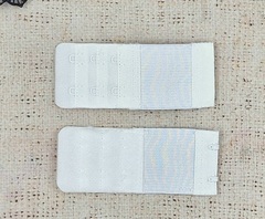 Застежка-удлинитель для бюстгалтера, р. 10,5*3,7см/14мм, белый