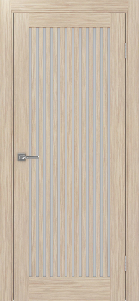 Дверь межкомнатная Оптима Порте Турин 543.2, цвет беленый дуб, экошпон, стекло мателюкс