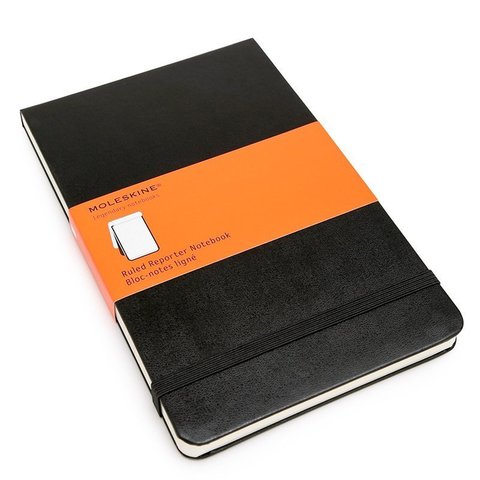 Блокнот Moleskine Reporter, цвет черный, в линейку