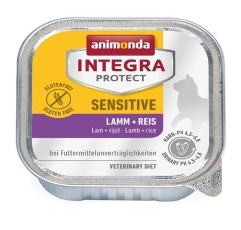 Animonda Integra Protect Sensitive консервы c ягненком и рисом для взр кошек при пищ.аллергии 100г