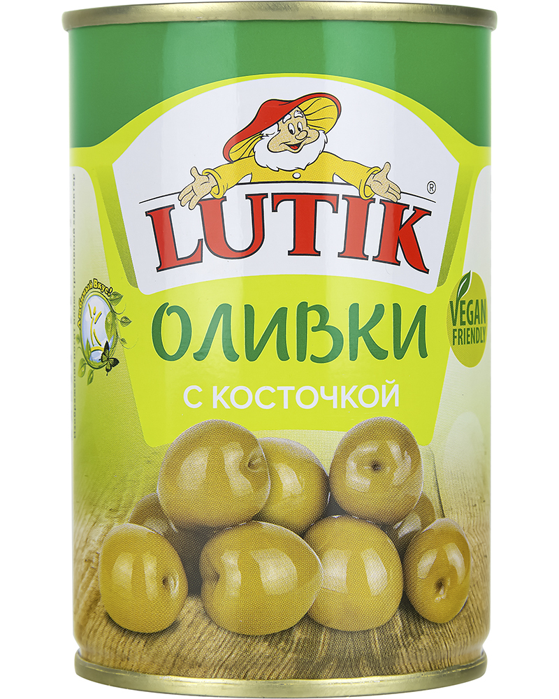 Оливки Lutik с косточкой, 280 гр.