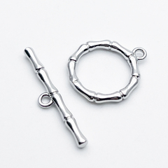 Замок-тоггл, цвет серебро (родий), размер 17*15 мм, палочка 24*4,5 мм, цена за 1 шт