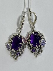 Виоланта (серьги из серебра)