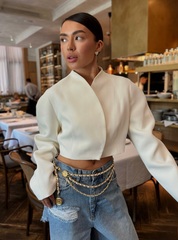 Пояс - цепочка с кожаной вставкой