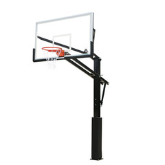 Стационарная бетонируемая баскетбольная стойка 72" (180x105cm) со щитом из закаленного стекла