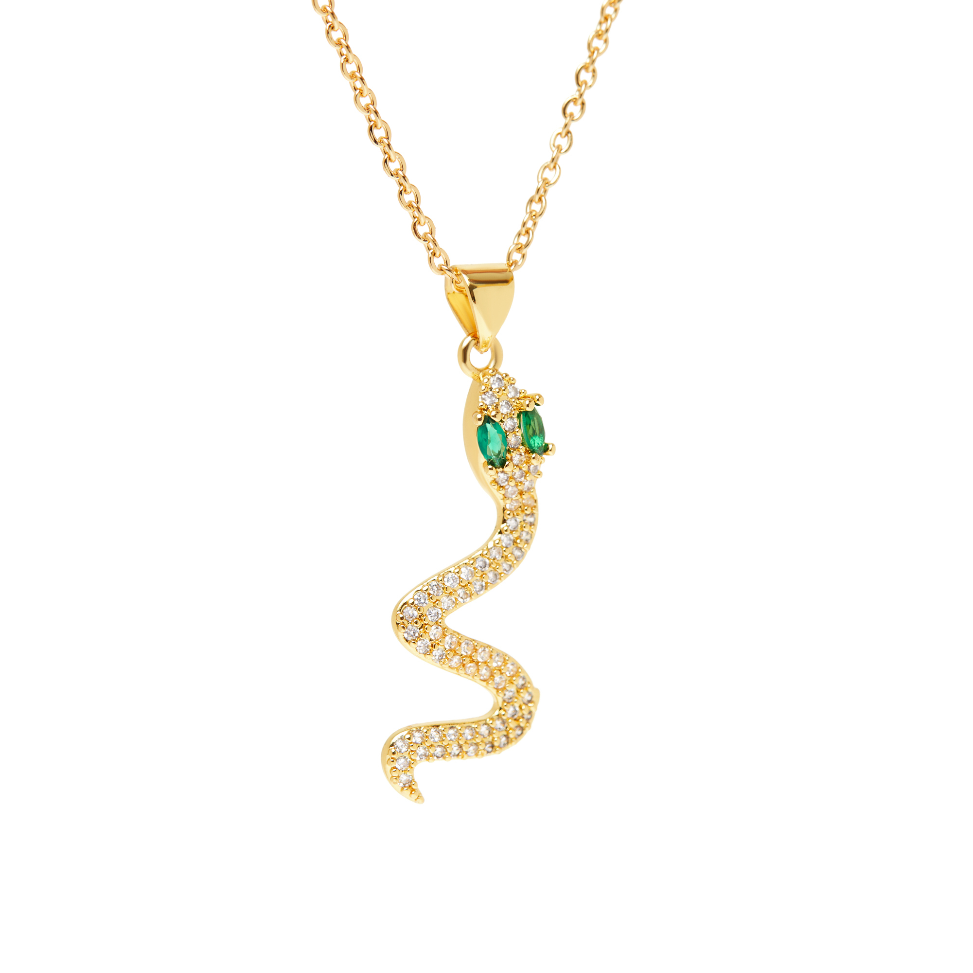 Колье Crystal Snake Necklace – Green