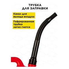 Канистра DDE для ГСМ, 10 л, антистатическая, крышка с замком, трубка для заливки (917-866)